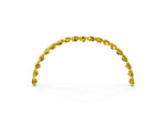 Pavé Round Yellow Sapphire Chevron Band in Rose gold with Shared Prong Setting_3