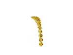 Pavé Round Yellow Sapphire Chevron Band in Silver with Shared Prong Setting_2