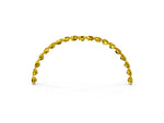 Pavé Round Yellow Sapphire Chevron Band in Yellow gold with Shared Prong Setting_3