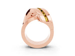 Pavé Round Yellow Sapphire Crossover Band in Rose gold with Channel Setting_3