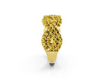 Pavé Round Yellow Sapphire Infinity Twist Band in Yellow gold with Shared Prong Setting_2