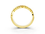 Pavé Round Yellow Sapphire Infinity Twist Band in Yellow gold with Shared Prong Setting_3
