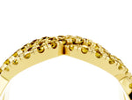 Pavé Round Yellow Sapphire Infinity Twist Band in Yellow gold with Shared Prong Setting_4
