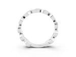 Pavé Round Yellow Sapphire Interlocking Eternity Band in Platinum with Bezel Prong Setting_3