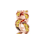 Pavé Round Yellow Sapphire Interlocking Eternity Band in Rose gold with Bezel Prong Setting_5