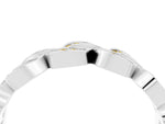 Pavé Round Yellow Sapphire Interlocking Eternity Band in Silver with Bezel Prong Setting_4