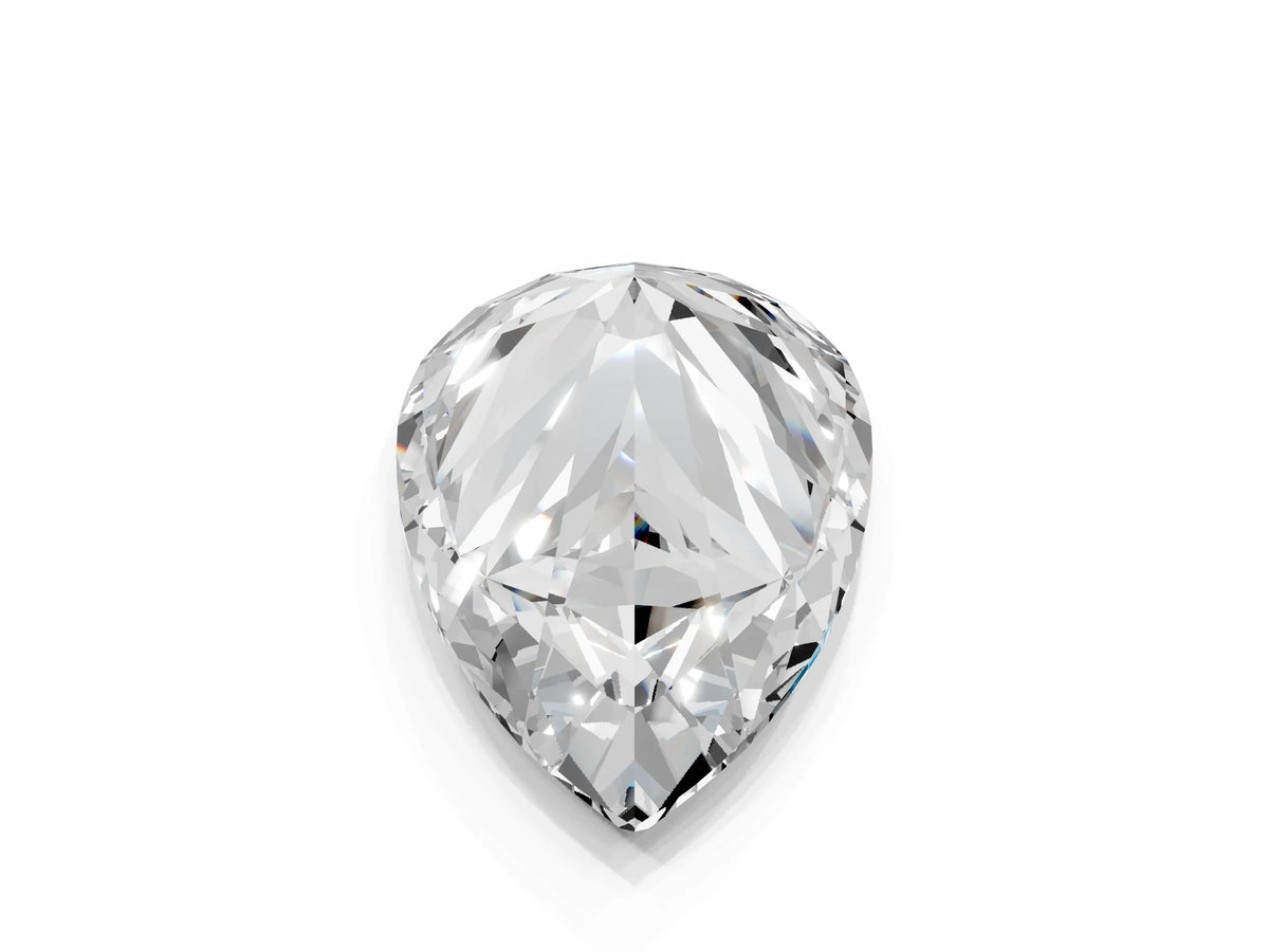 Pear Cut Diamond Hidden Halo Solitaire Ring in Rose gold with Round Pavé Band and Prong Setting_36