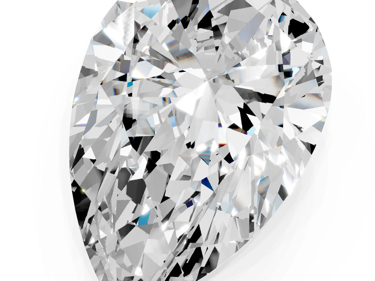 Pear Cut Diamond Hidden Halo Solitaire Ring in Rose gold with Round Pavé Band and Prong Setting_37