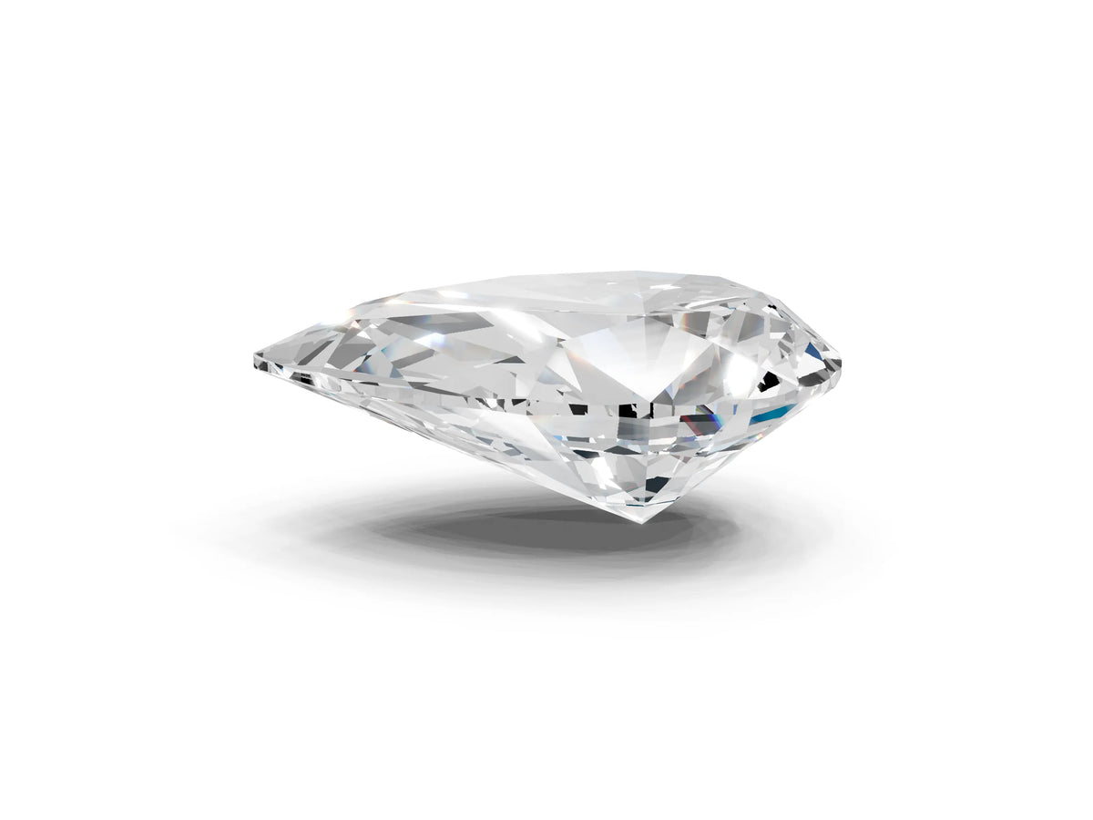 Pear Cut Diamond Hidden Halo Solitaire Ring in Rose gold with Round Pavé Band and Prong Setting_38