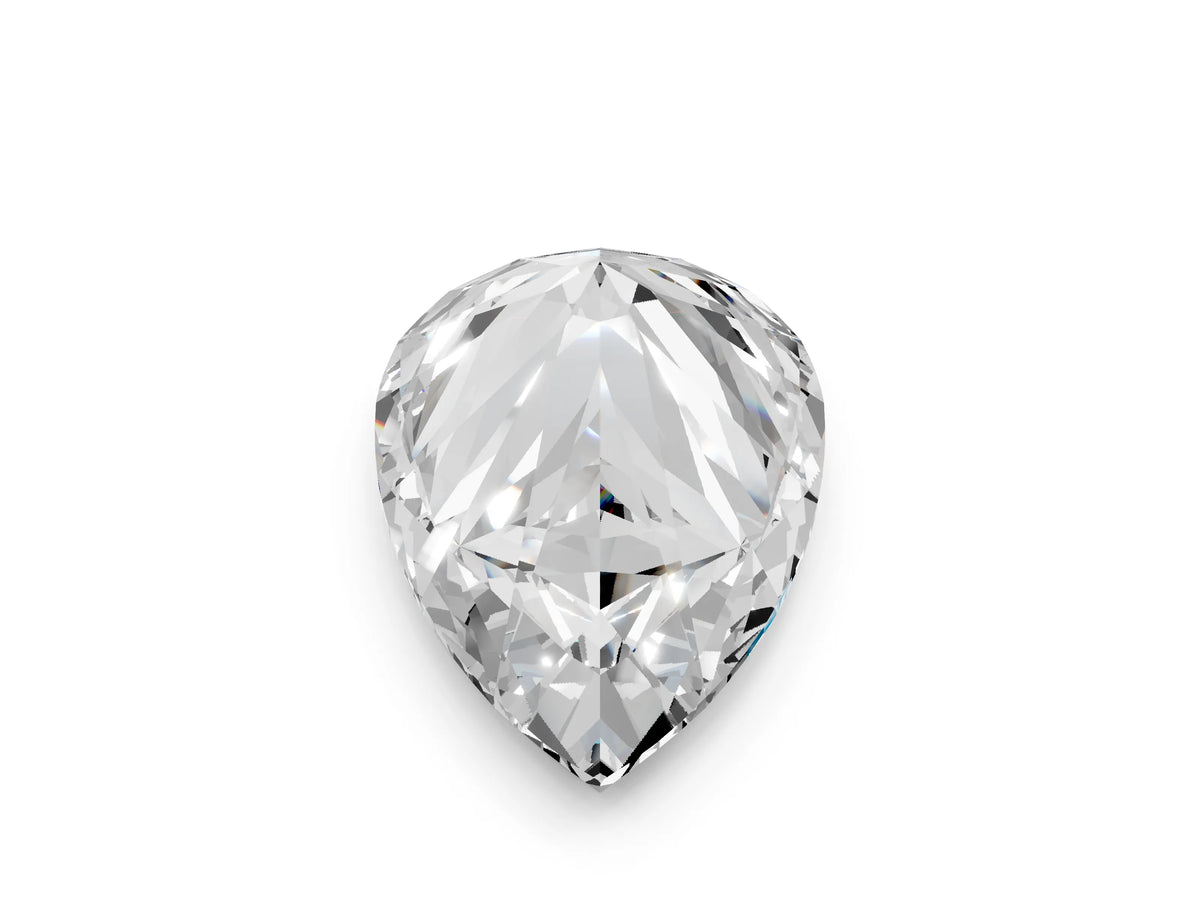 Pear Cut Diamond Hidden Halo Solitaire Ring in Yellow gold with Round Pavé Band and Prong Setting_36