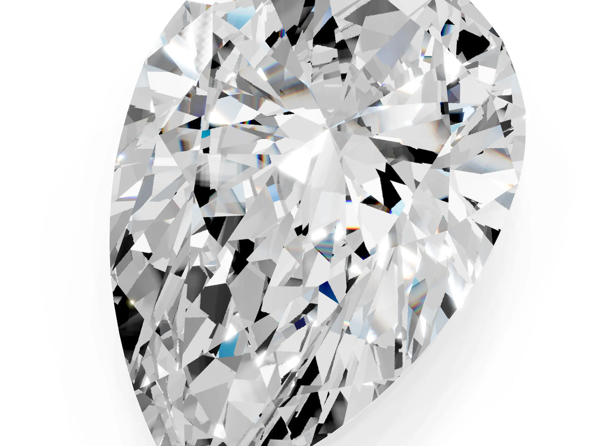 Pear Cut Diamond Hidden Halo Solitaire Ring in Yellow gold with Round Pavé Band and Prong Setting_37
