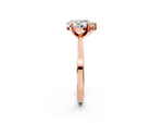 Pear Cut Diamond Solitaire Engagement Ring in Rose gold with Prong Setting_20