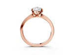 Pear Cut Diamond Solitaire Engagement Ring in Rose gold with Prong Setting_21