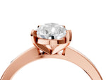 Pear Cut Diamond Solitaire Engagement Ring in Rose gold with Prong Setting_22