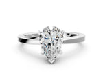 Pear Cut Diamond Solitaire Engagement Ring in White gold with Prong Setting_18