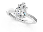 Pear Cut Diamond Solitaire Engagement Ring in White gold with Prong Setting_19