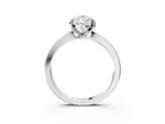 Pear Cut Diamond Solitaire Engagement Ring in White gold with Prong Setting_21