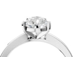 Pear Cut Diamond Solitaire Engagement Ring in White gold with Prong Setting_22