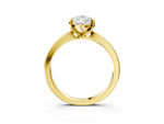 Pear Cut Diamond Solitaire Engagement Ring in Yellow gold with Prong Setting_21