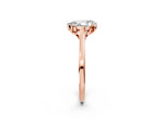 Pear Cut Diamond Solitaire Ring in Rose gold with Flower Prong Setting_20