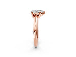 Pear Cut Diamond Solitaire Ring in Rose gold with Prong Setting and Rounded Band_20