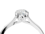 Pear Cut Diamond Solitaire Ring in White gold with Flower Prong Setting_10