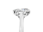 Pear Cut Diamond Solitaire Ring in White gold with Flower Prong Setting_11