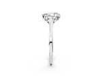 Pear Cut Diamond Solitaire Ring in White gold with Flower Prong Setting_8