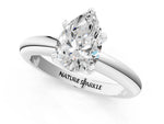 Pear Cut Diamond Solitaire Ring in White gold with Prong Setting and Rounded Band_19