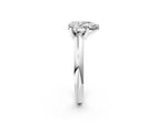 Pear Cut Diamond Solitaire Ring in White gold with Prong Setting and Rounded Band_20
