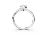 Pear Cut Diamond Solitaire Ring in White gold with Prong Setting and Rounded Band_21