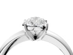 Pear Cut Diamond Solitaire Ring in White gold with Prong Setting and Rounded Band_22