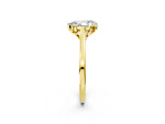 Pear Cut Diamond Solitaire Ring in Yellow gold with Flower Prong Setting_20