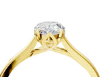 Pear Cut Diamond Solitaire Ring in Yellow gold with Flower Prong Setting_22