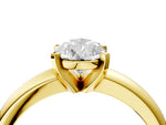 Pear Cut Diamond Solitaire Ring in Yellow gold with Prong Setting and Rounded Band_22