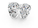 Pear Cut Moissanite Stud Earrings in White gold with Basket Setting_1