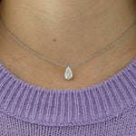 1.5 Carat Pear Shape Diamond Pendant