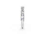 Platinum Asscher cut diamond Half Eternity Band with Shared Prong Setting_14