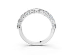 Platinum Asscher cut diamond Half Eternity Band with Shared Prong Setting_15