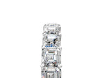 Platinum Asscher cut diamond Half Eternity Band with Shared Prong Setting_17