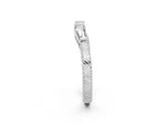 Platinum Baguette Cut Channel Set Milgrain Band with V-Prong Setting_8