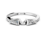 Platinum Baguette Diamond Open Band with Bar Prong Setting_12