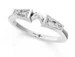 Platinum Baguette Diamond Open Band with Bar Prong Setting_13