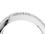 Platinum Bar-Set Princess Cut Diamond Pavé Band_16