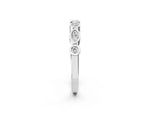 Platinum Bezel Set Marquise and Round Diamond Stackable Band_14