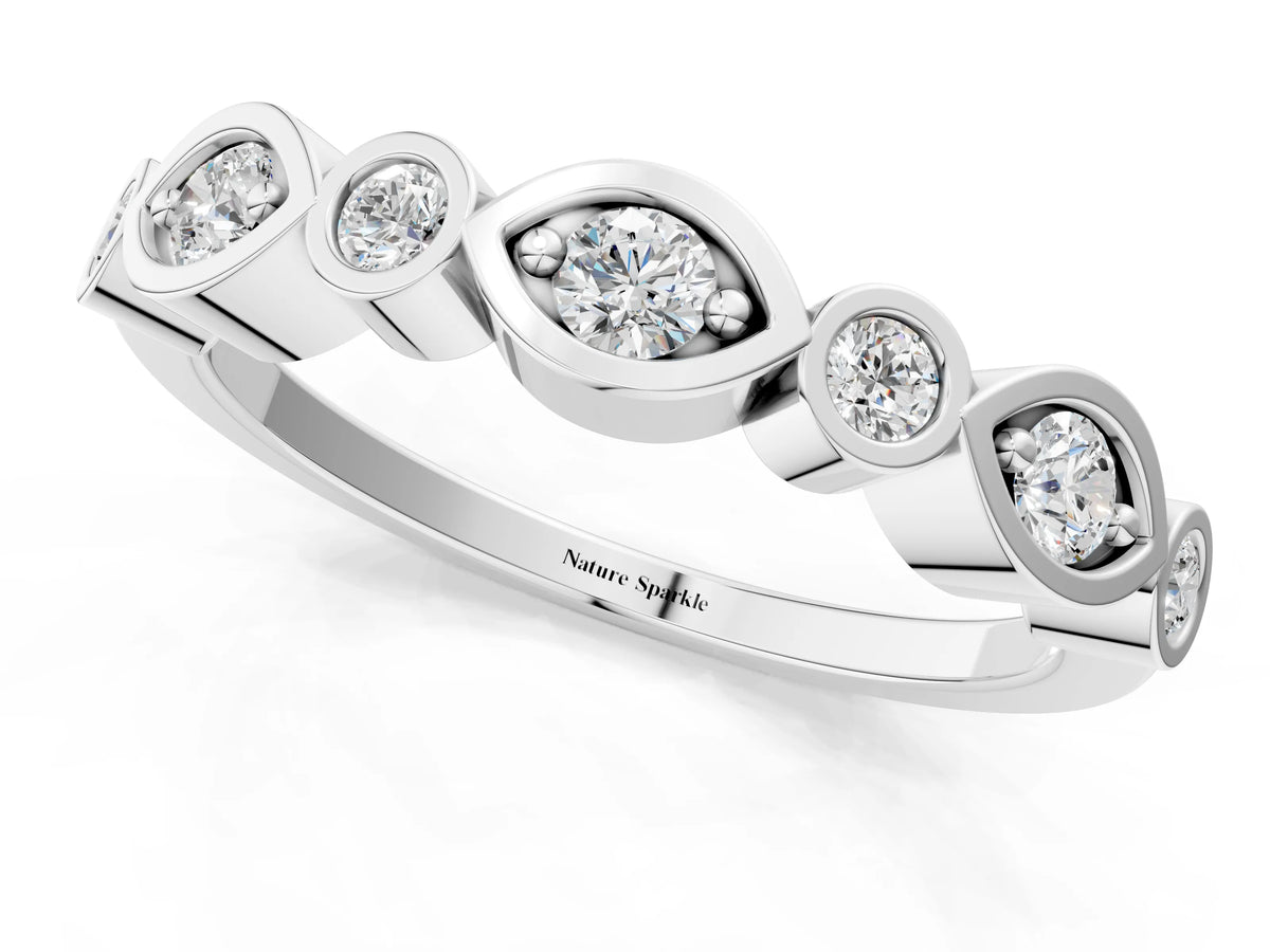 Platinum Bezel Set Mixed Shape Diamond Eternity Band_13