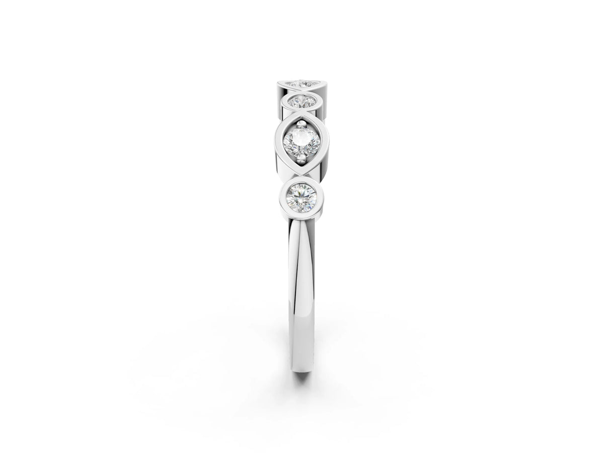 Platinum Bezel Set Mixed Shape Diamond Eternity Band_14