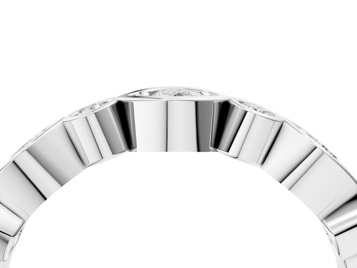 Platinum Bezel Set Mixed Shape Diamond Eternity Band_16
