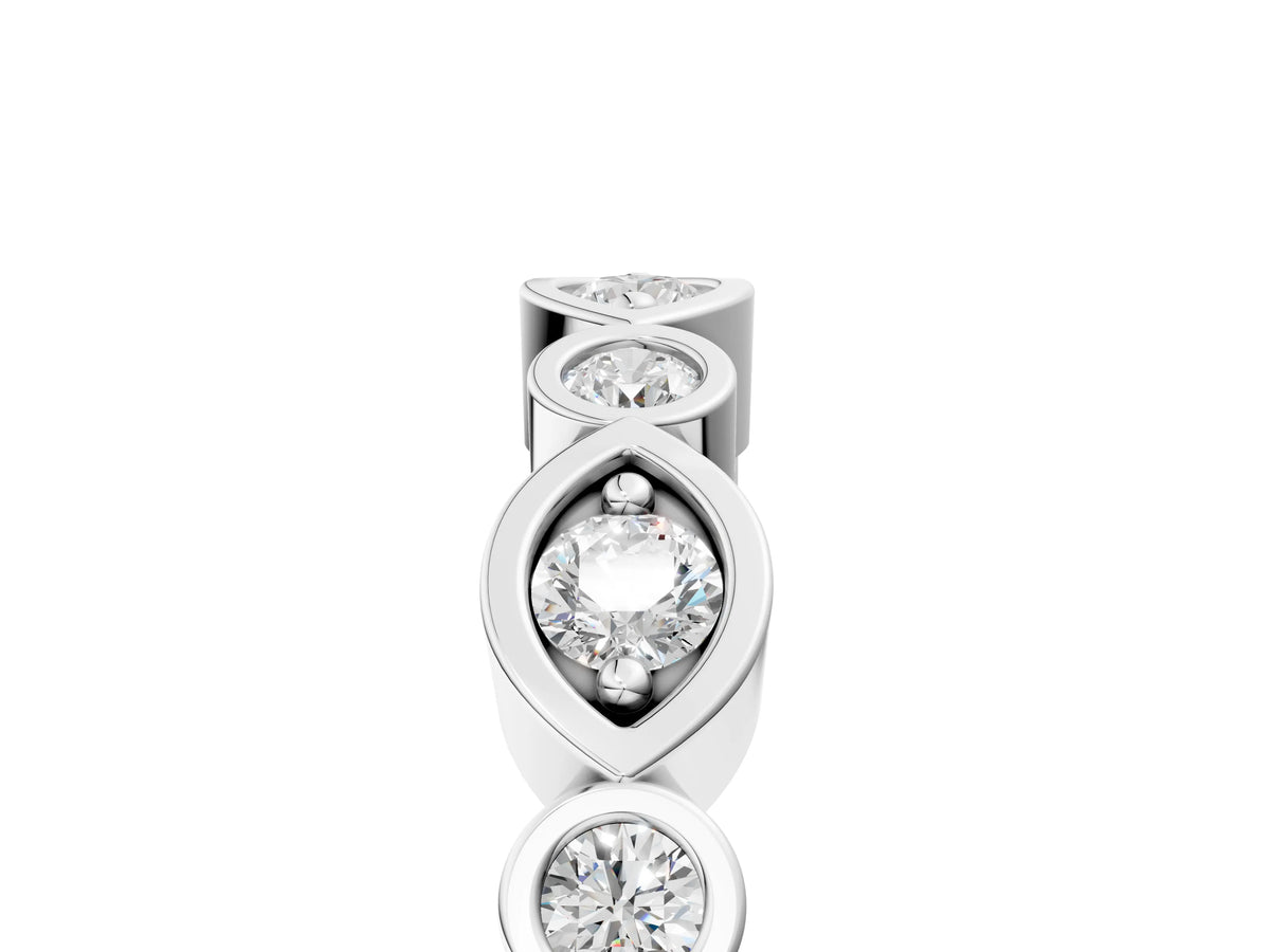Platinum Bezel Set Mixed Shape Diamond Eternity Band_17