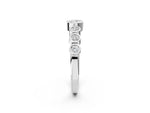 Platinum Bezel Set Oval Diamond Half Eternity Band_14
